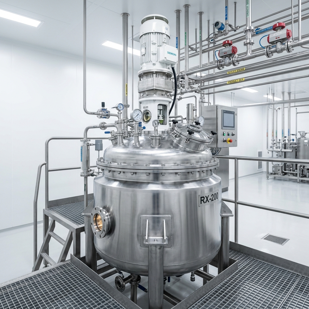Real Reactor Vessel Installation inside Pharma Plant